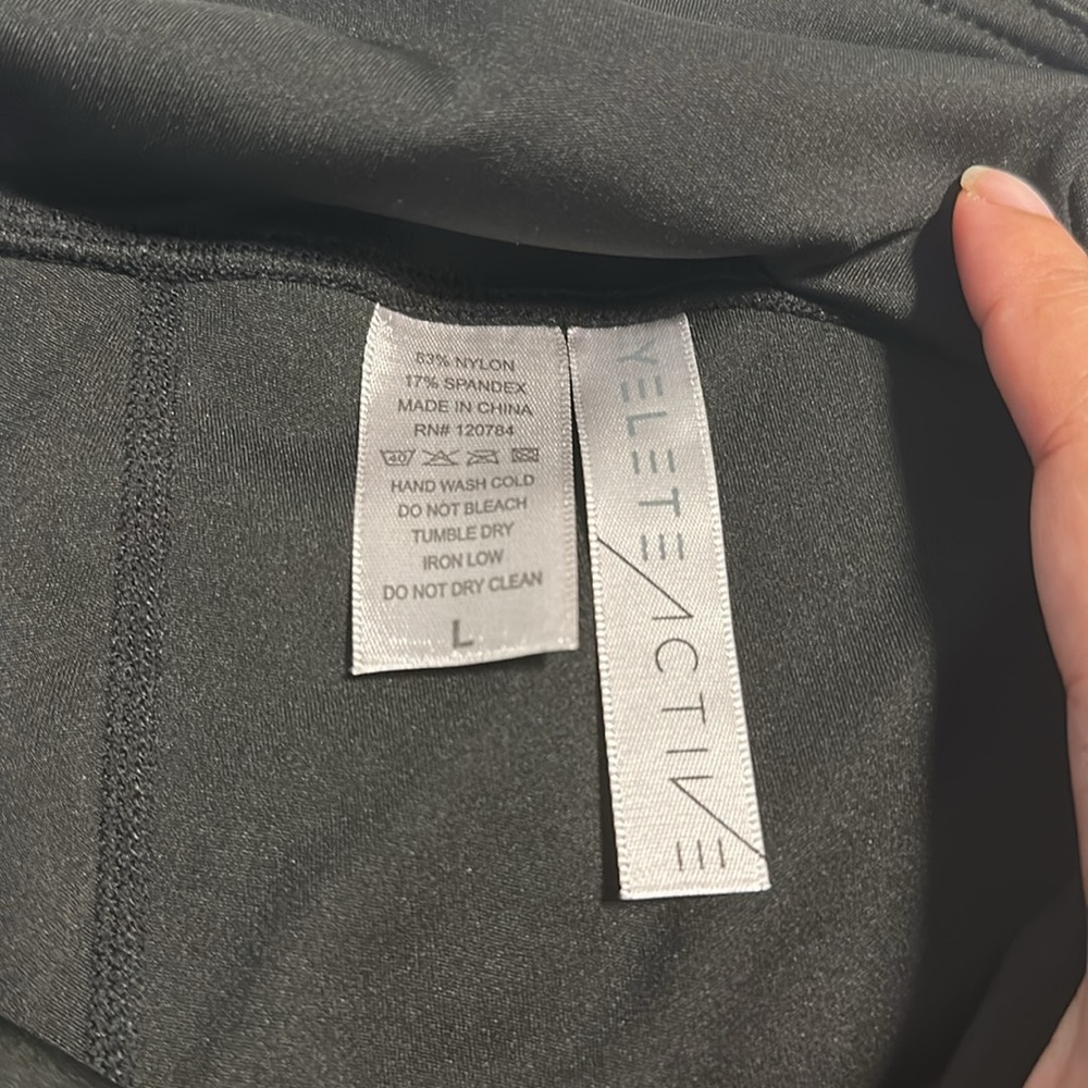 YELETE ACTIVE BLACK LEGGINGS - Picture 3 of 3